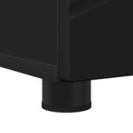 vidaXL Cabinet de salle de bain avec stockage Noir 30 x 35 x 192 cm