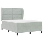 vidaXL Lit à ressorts avec matelas Gris clair 200 x 140 cm Polyester