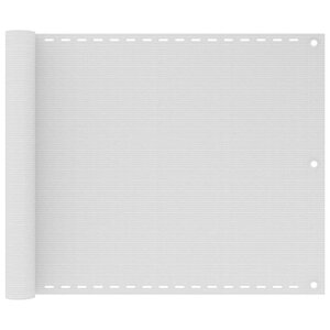 vidaXL Écran de balcon Blanc 75x500 cm PEHD