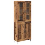 vidaXL Haut Armoire Bois Ancien 69 5 x 34 x 180 cm Bois d'ingénierie