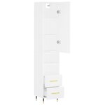 vidaXL Buffet haut Blanc 34 5x34x180 cm Bois d'ingénierie