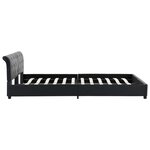 vidaXL Cadre de lit Noir Similicuir 160 x 200 cm