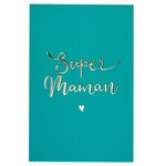 Carte super maman lettres dorées - draeger paris