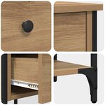 vidaXL Cabinets de chevet 2 Pièces Chêne artisanal 34x36x70 cm Bois de Gagne