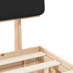 vidaXL Cadre de lit avec tête de lit rembourrée Noir 140 x 200 cm