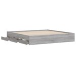 vidaXL Cadre de lit avec tiroirs sans matelas sonoma gris 200x200 cm