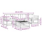 vidaXL Ensemble de canapés d'extérieur 4 pc Blanc et crème
