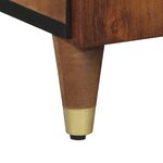 vidaXL Meuble Haut Marron Miel avec accents dorés Bois de Manguier Massif