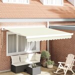 vidaXL Store manuel rétractable crème 300x250 cm