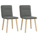 vidaXL Chaises à manger lot de 2 gris foncé tissu