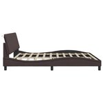 vidaXL Cadre de lit sans matelas marron foncé 200x200 cm tissu