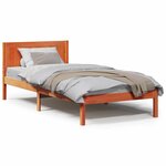 vidaXL Cadre de lit Marron 90 x 200 cm Bois de pin massif