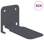 vidaXL Étagère flottante 24 Pièces Anthracite 6 x 10 8 x 6 6 cm
