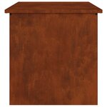 vidaXL Boîte de Rangement Extérieure Rouillé 55 x 50 5 x 50 cm Acier