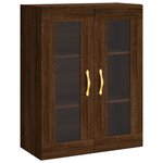 vidaXL Buffet haut Chêne marron 69 5x34x180 cm Bois d'ingénierie