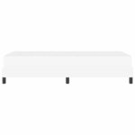 vidaXL Cadre de lit avec matelas Blanc pur 90 x 200 cm tissu