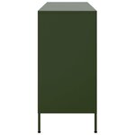 vidaXL Buffet vert olive 100 5x39x79 cm acier