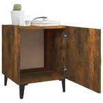 vidaXL Tables de chevet 2 Pièces Chêne fumé Bois d'ingénierie