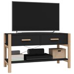 vidaXL Meuble TV Noir 82x38x45 cm Bois d'ingénierie