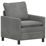 vidaXL Ensemble de Canapés 2 Pièces Gris foncé Velours