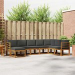 vidaXL Ensemble de canapés d'extérieur 8 Pièces Naturel et Anthracite