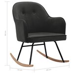 Vidaxl chaise à bascule gris foncé velours