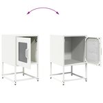 vidaXL Table de chevet blanc 36x39x60 5 cm acier laminé à froid
