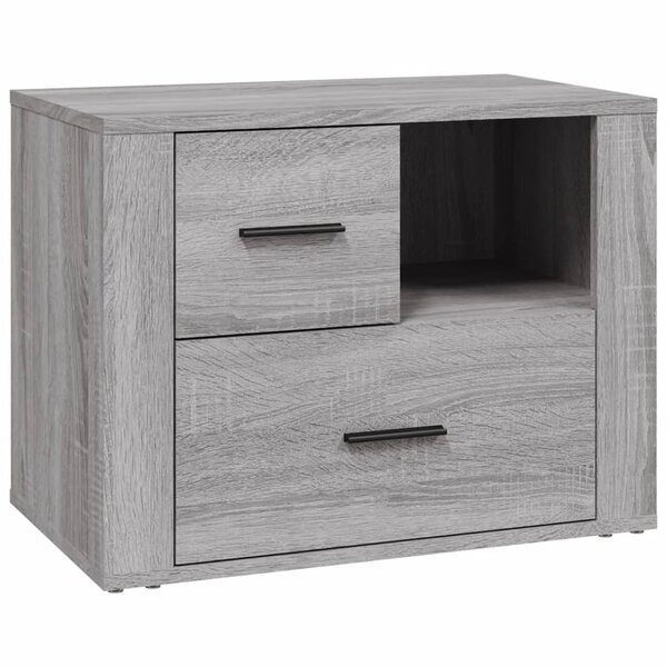 vidaXL Table de chevet Sonoma gris 60x36x45 cm Bois d'ingénierie