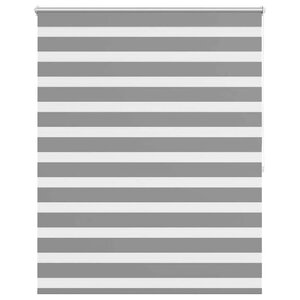 vidaXL Store vénitien Zebra 140 9 x 175 cm  largeur du tissu 136 7 cm  gris