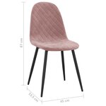 vidaXL Chaises à manger lot de 4 Rose Velours