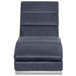 vidaXL Chaise longue Gris Similicuir daim