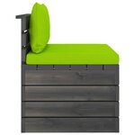 vidaXL Salon palette de jardin 2 Pièces avec coussins Bois de pin massif