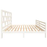 vidaXL Cadre de lit sans matelas blanc bois massif 200x200 cm