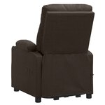 vidaXL Fauteuil de massage Marron foncé Tissu