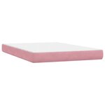 vidaXL Sommier à lattes de lit avec matelas rose 140x210 cm velours