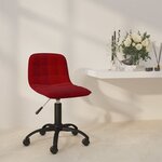 vidaXL Chaise pivotante de salle à manger Rouge bordeaux Velours