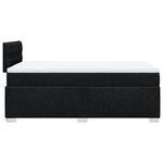 vidaXL Sommier à lattes de lit avec matelas Noir 120x200 cm Tissu