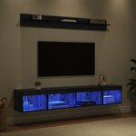 vidaXL Ensemble de meuble TV mural 5 Pièces Chêne noir Bois d'ingénierie
