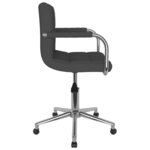 Chaise fauteuil siège pivotante de bureau informatique étude foncé tissu gris 02_0024125