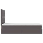 VidaXL Lit ottoman avec matelas gris 90x200 cm similicuir