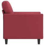 vidaXL Fauteuil Rouge bordeaux 60 cm Similicuir