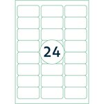 Boîte de 2400 Etiquettes universelles 63 5 x 33 9 mm  blanc RILLPRINT
