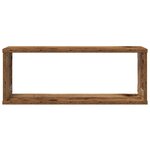 vidaXL Étagères murales cube 4 Pièces vieux bois 60x15x23 cm