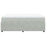 vidaXL Sommier à lattes de lit et matelas Gris clair 140x200cm Velours