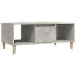 vidaXL Table basse Gris béton 90x50x36 5 cm Bois d'ingénierie