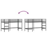 vidaXL Lit mezzanine pour enfants Noir 99 5 x 190 cm
