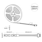 vidaXL Bande LED 12 Pièces Noir et Transparent 5100 mm