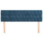 vidaXL Têtes de lit 2 Pièces Bleu foncé 72x7x78/88 cm Velours