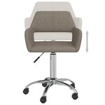 vidaXL Chaises pivotantes à manger lot de 2 taupe tissu