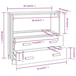 vidaXL Buffet HAMAR Marron miel 85x35x80 cm Bois massif de pin